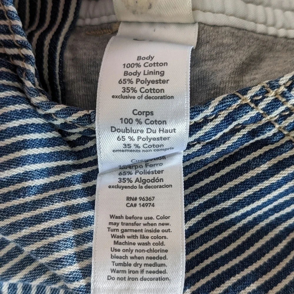 Oshkosh Stripe Engineer Overall 6m